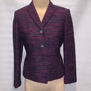 Kasper & Company pink and purple striped blazer, 6P